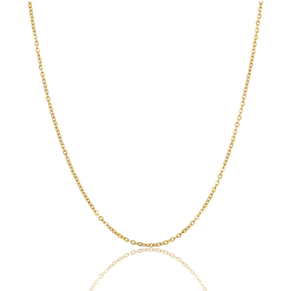 Goldene Gliederkette 1mm - Kurze Halskette