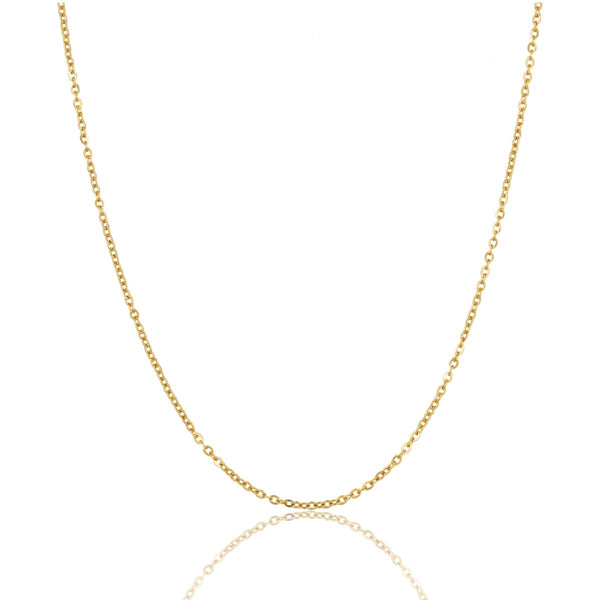 Gouden Schakel Ketting 1mm - Korte Halsketting