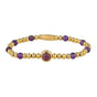 Golden Amethyst Charm Bracelet