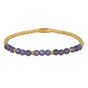 Gouden Armband met Violet glaskristallen kralen