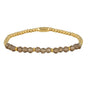 Gouden Armband met Lichtgroene Glaskristallen kralen