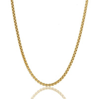 Golden Ladies Box Necklace 80cm Long - Elegant Jewelry