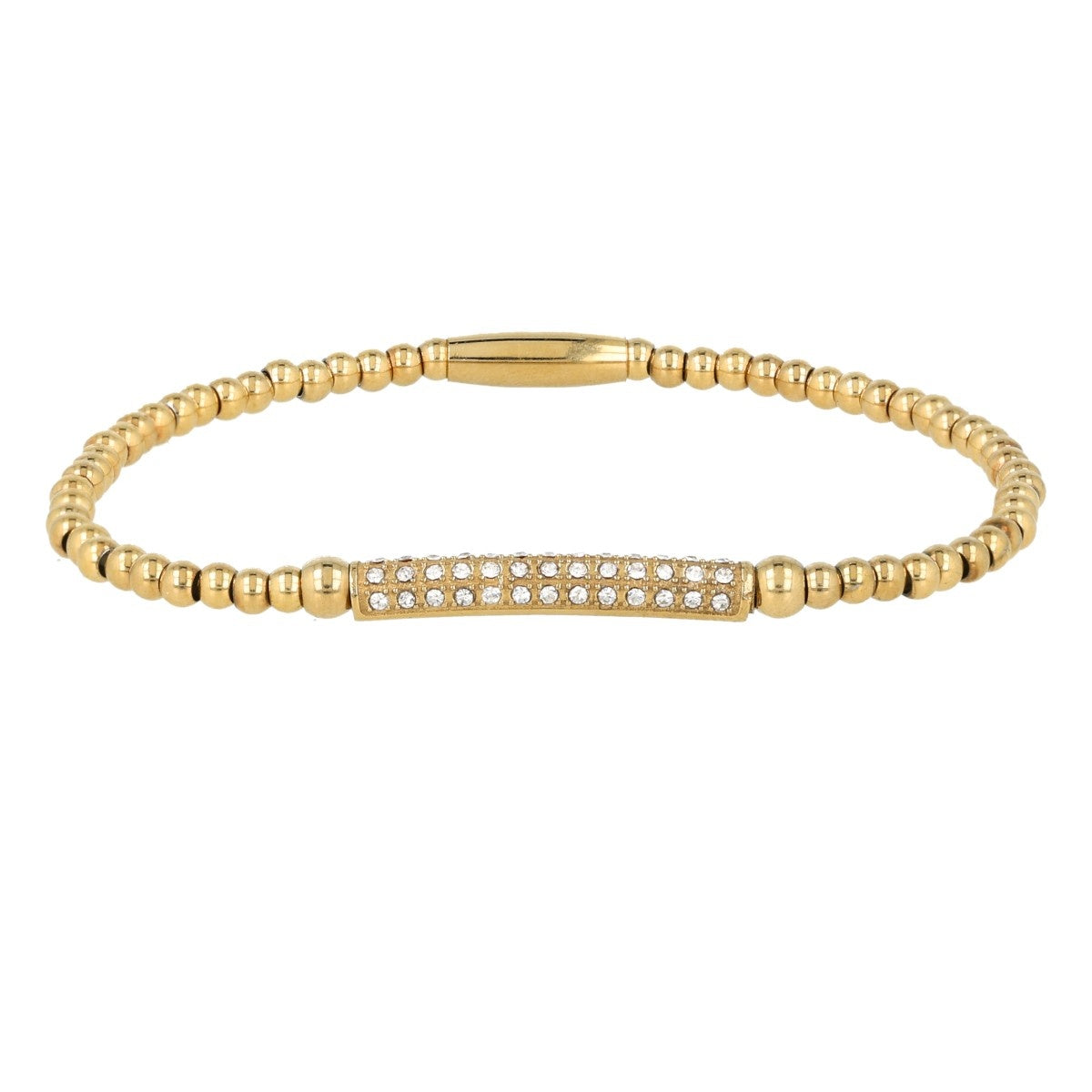 Gold Bracelet with Zirconia Charm - Elegant & Stylish