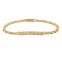 Gold Bracelet with Zirconia Charm - Elegant & Stylish