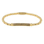 Gold Bracelet with Black Zirconia Charm
