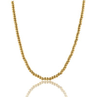 Gouden Dames Ketting 3mm Balletjes - 44cm Lengte