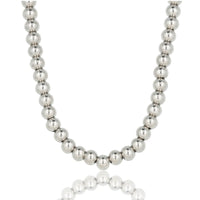 Silver Ladies Necklace 45cm with 7mm Beads