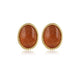 Stralende Gouden Oorstekers met Berry Quartz