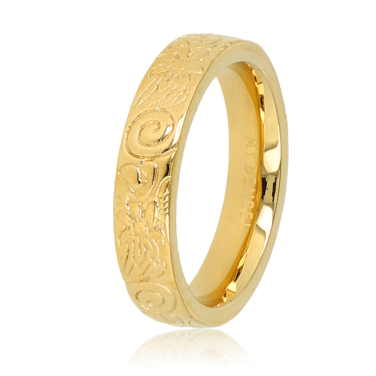 Gouden ring met bloemenmotief - Romantisch en stijlvol - My Bendel