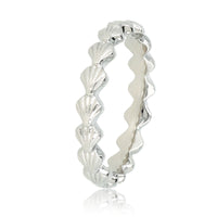 Silver ring with shells - Summer accessory - Stainless steel