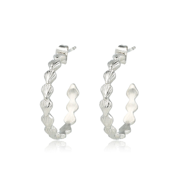 Zilveren Oorsteker met Unieke Schelpen look
