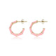 Pink Epoxy Gold Earring Stud: Elegant and Unique Design
