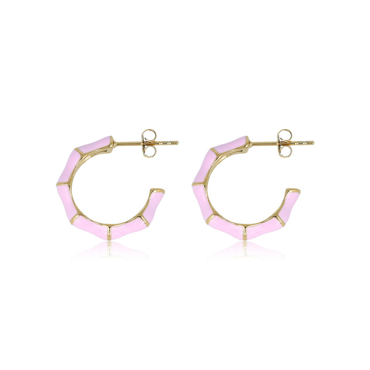 Lila Epoxid Goldene Ohrstecker: Eleganz in Farbe