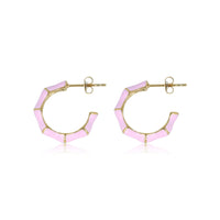 Lila Epoxid Goldene Ohrstecker: Eleganz in Farbe