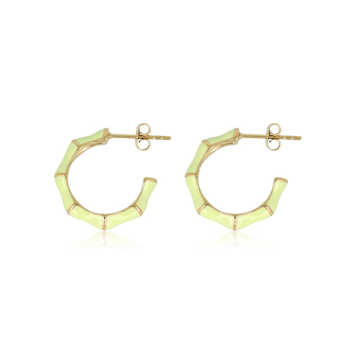 Stralende Gouden Oorsteker met Groene Epoxy - My Bendel
