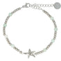Zilveren armband met zeester en Amazonite edelstenen