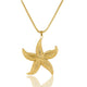 Lange Gouden Ketting met Zeester Bedel