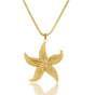 Lange Gouden Ketting met Zeester Bedel