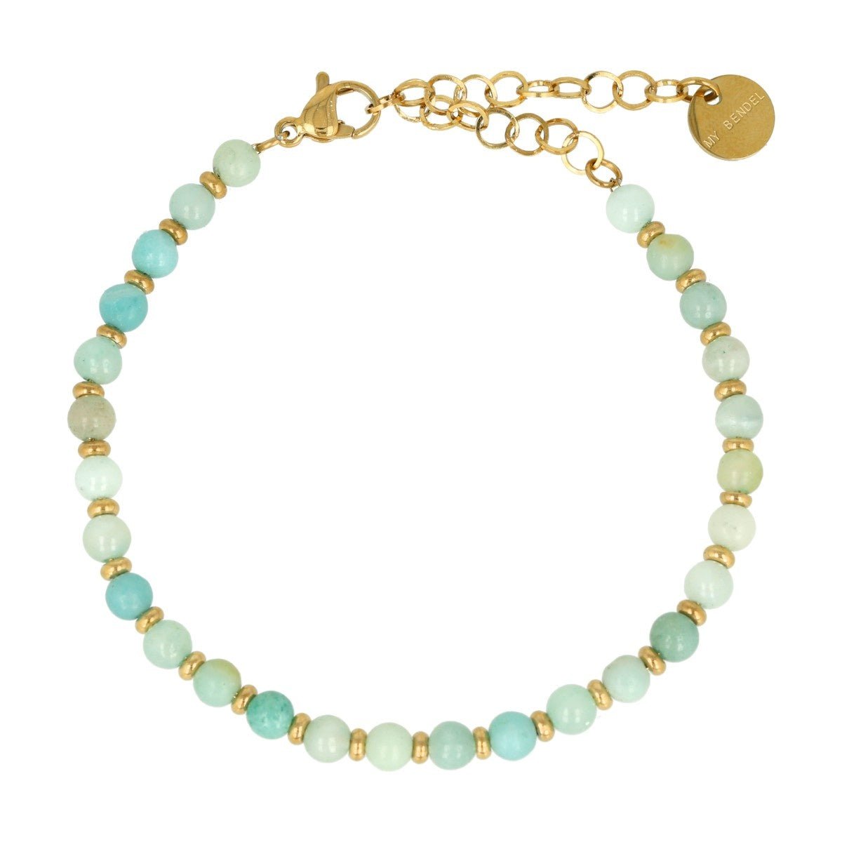 Gouden Amazonite Armband - Verstelbaar 165mm - My Bendel