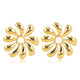 Radiant Golden Flower Earring with Pearl
