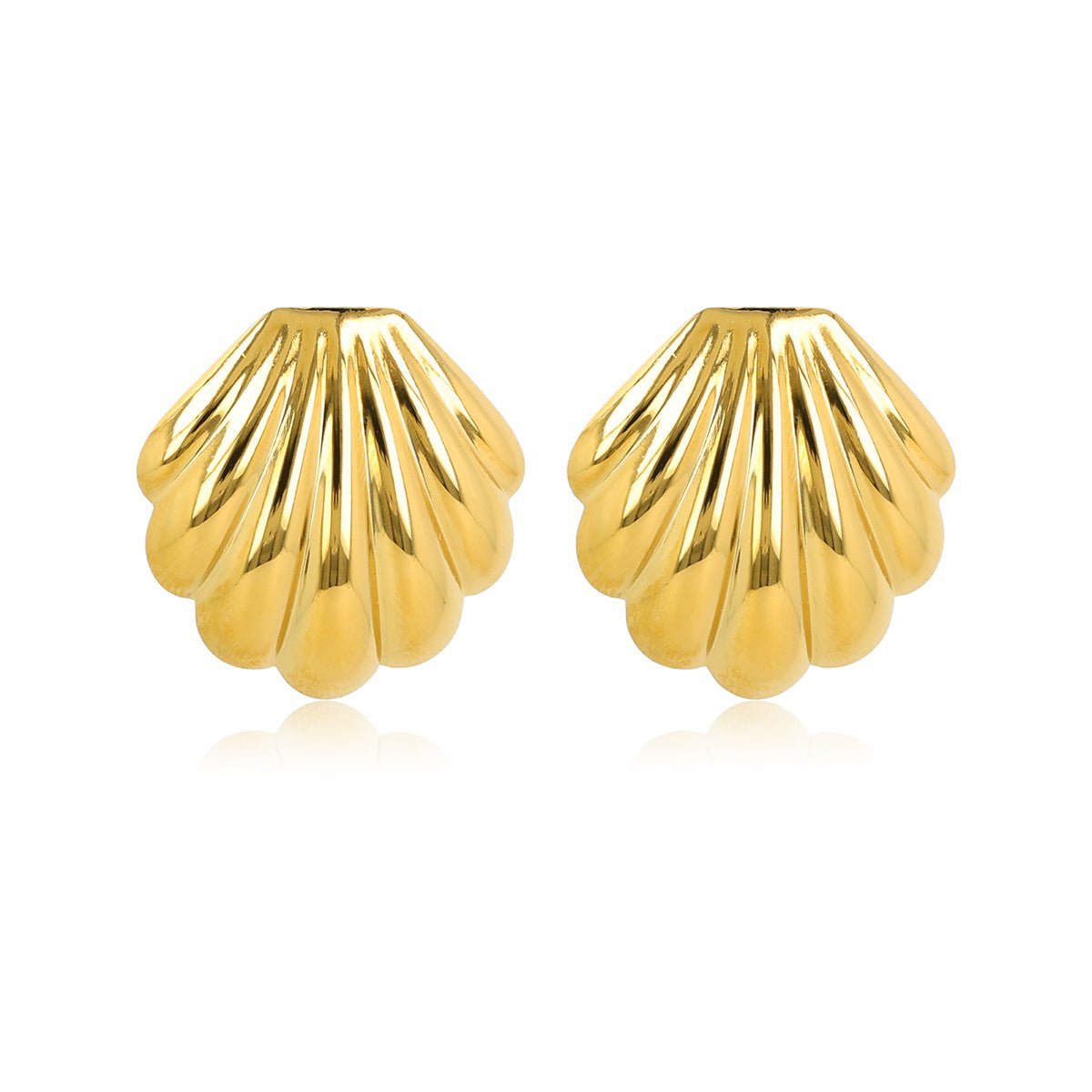 Zomerse Gouden Schelp Oorbellen - My Bendel