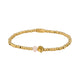 Rose Quartz Bracelet with Golden Beads and Shell