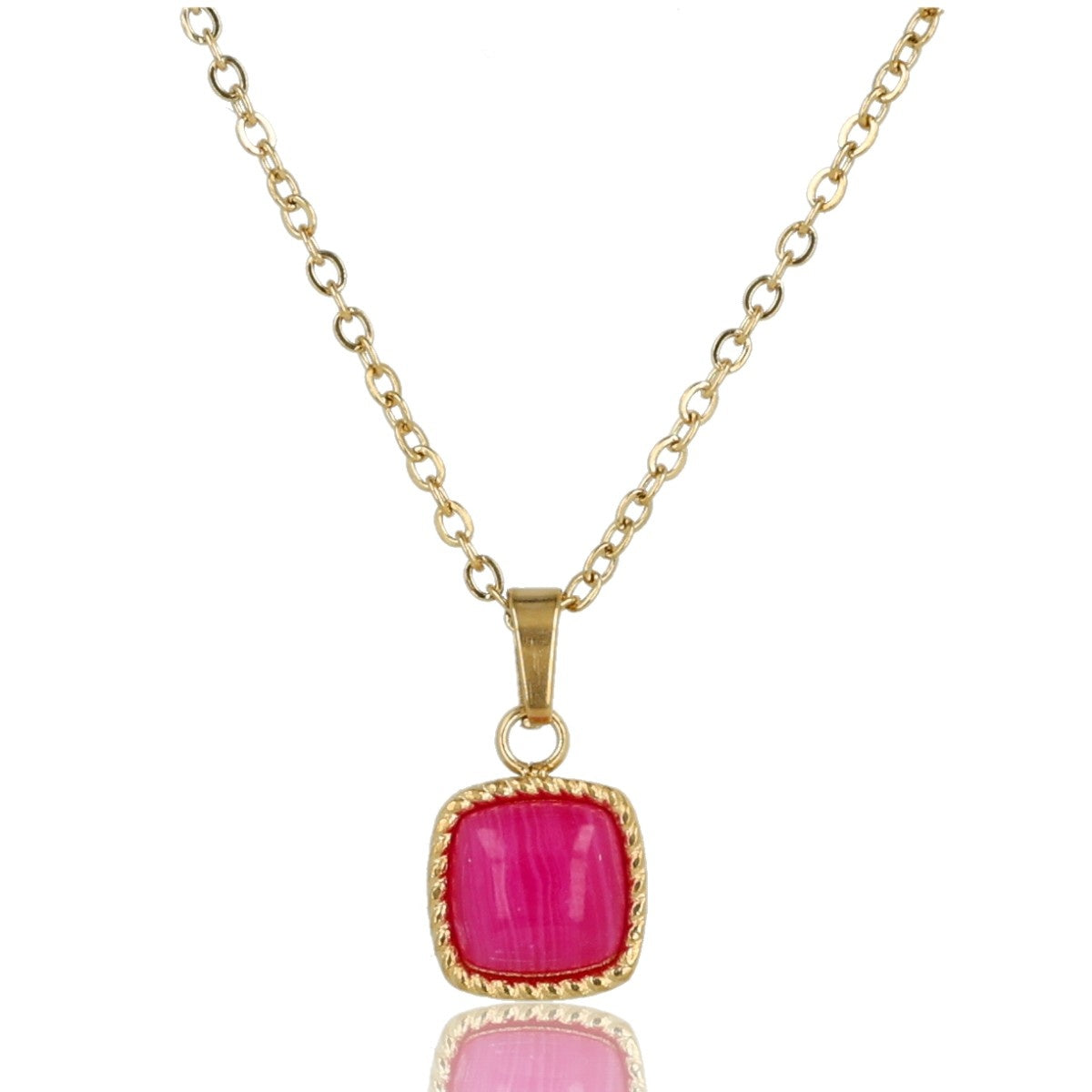 Ketting met Rose Stripe Agate hanger