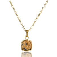 Kette mit quadratischem Picture Jasper Edelstein Anhänger