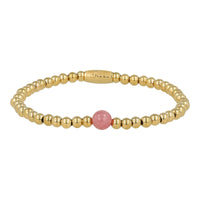 Gouden kralen armband met Berry Quartz - My Bendel