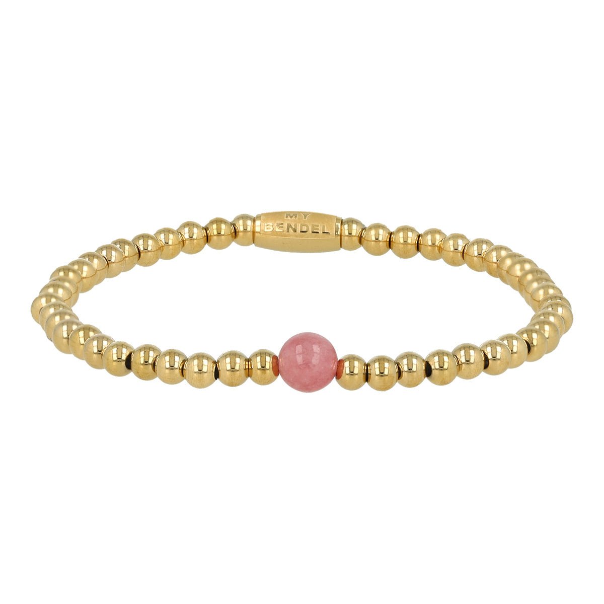 Gouden kralen armband met Berry Quartz - My Bendel - My Bendel