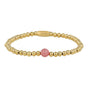 Gouden kralen armband met Berry Quartz - My Bendel