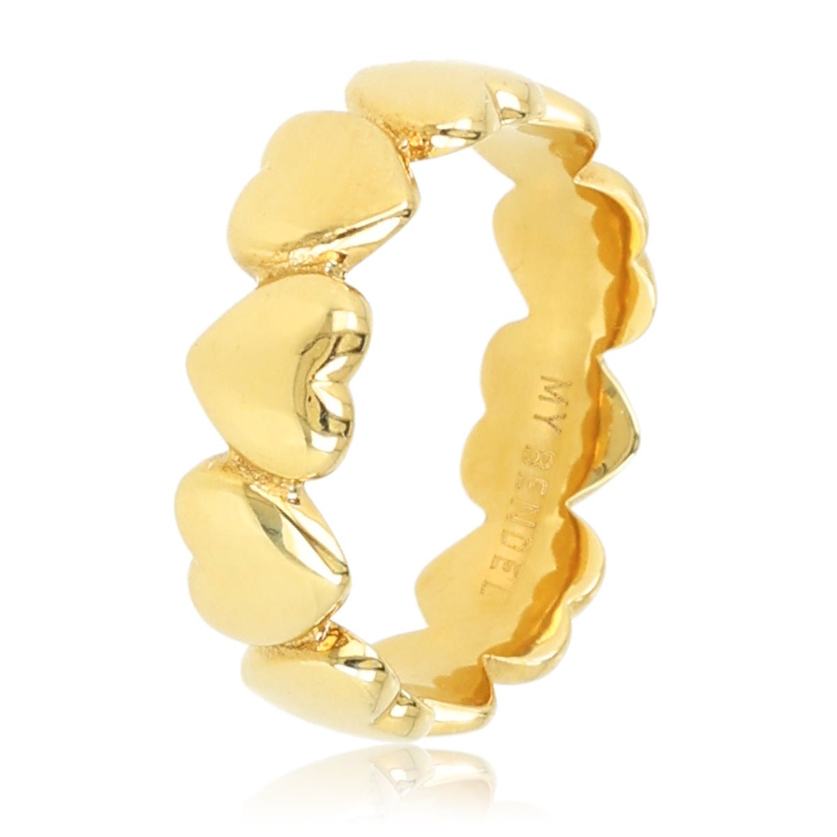 Gouden hartenring - Liefde voor elke dag - My Bendel