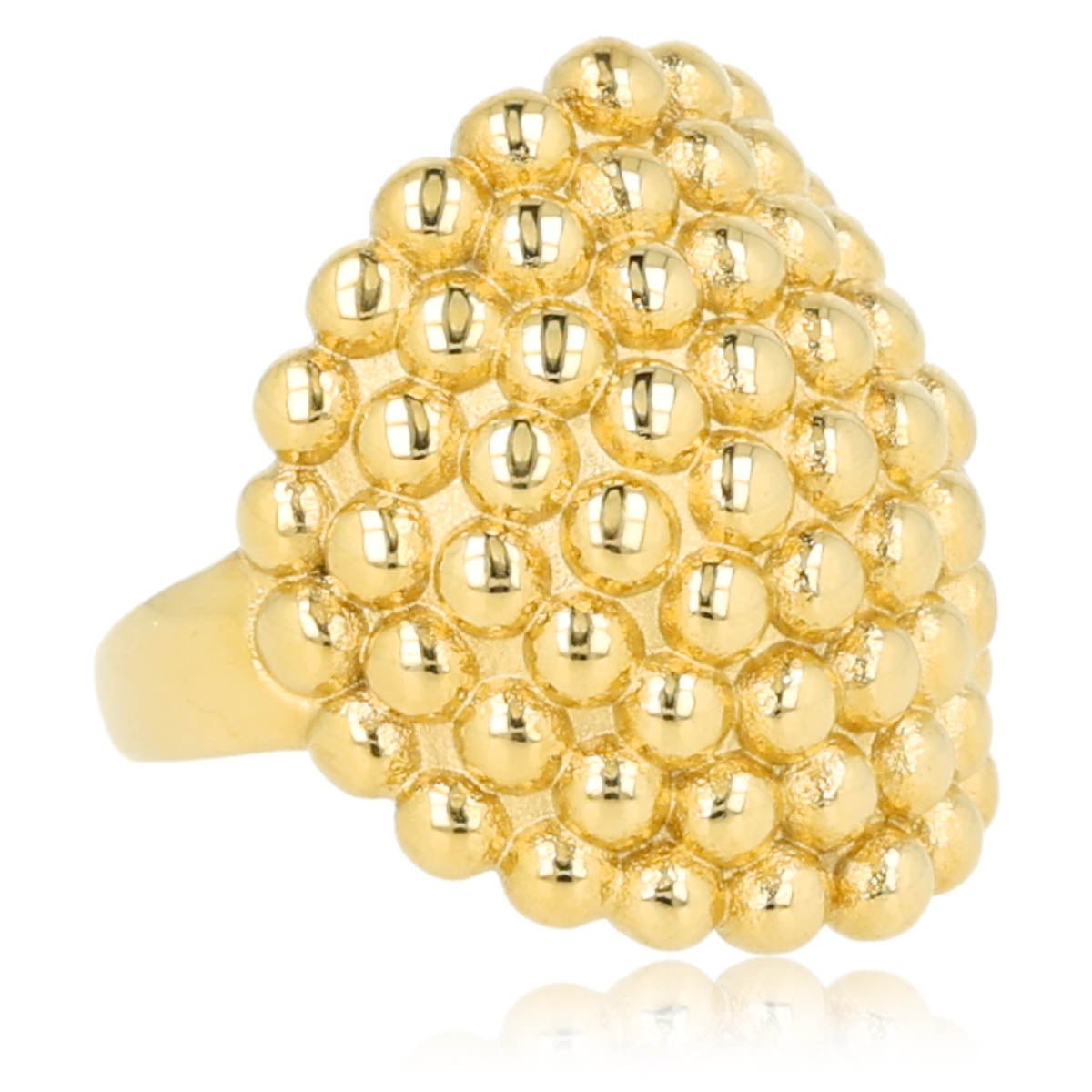 Statement Ring Goud – Bolletjes Design 15 mm - My Bendel