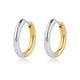 Kleine oorringen bicolor – zilver & goud