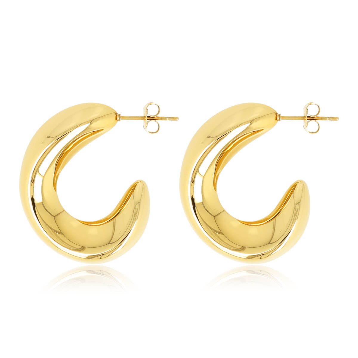 My Bendel gouden oorbellen stainless steel – elegante oorstekers - My Bendel