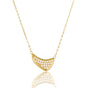 Gouden ketting met zirkonia steentjes hanger - My Bendel
