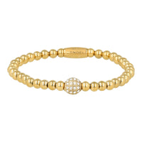 Gouden armband met zirkonia bol - My Bendel