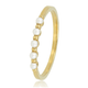 Minimalistische gouden ring - kleine witte parels - My Bendel