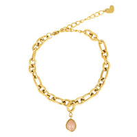 Bracelet with Rose Quartz - Birthstone October