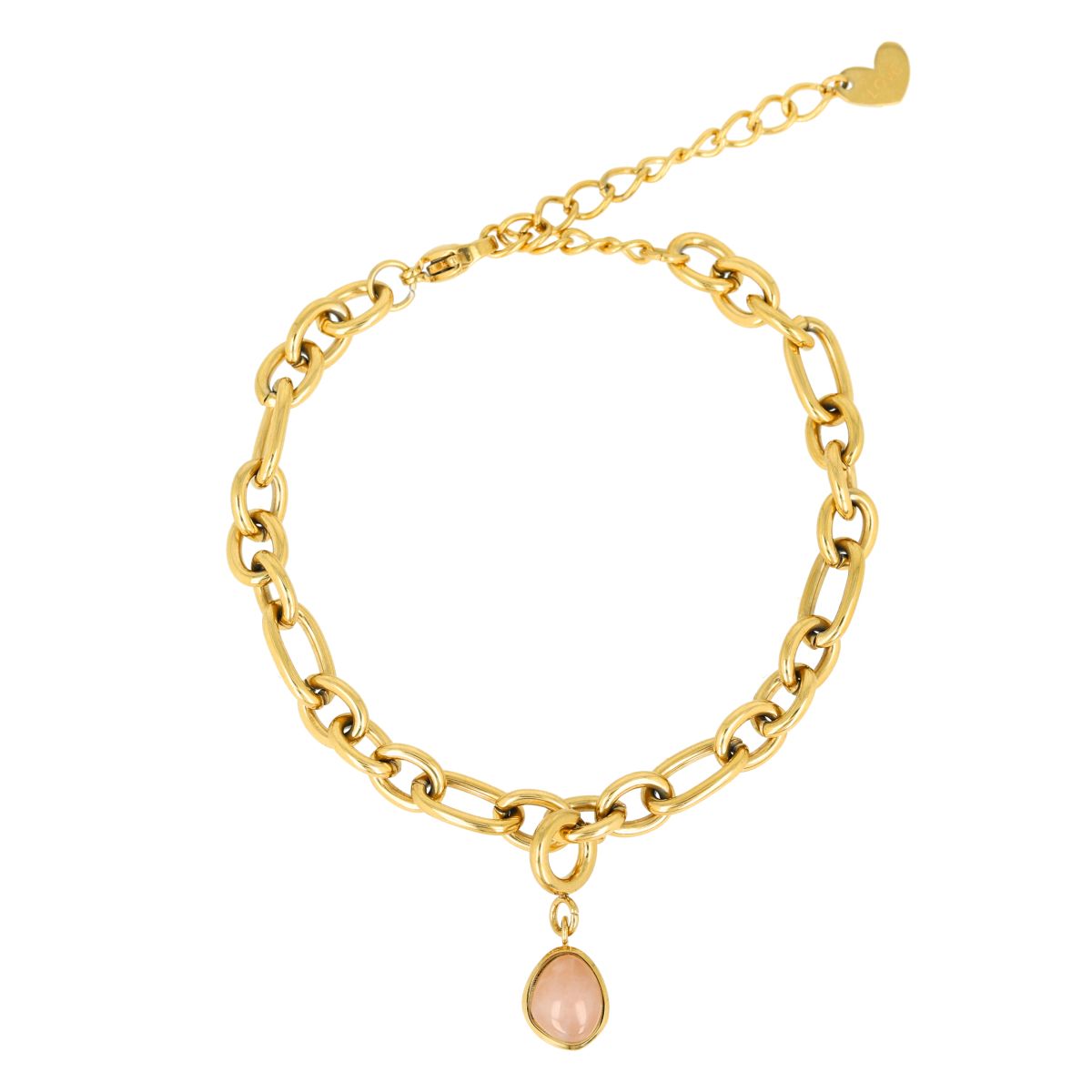 Bracelet with Rose Quartz - Birthstone October