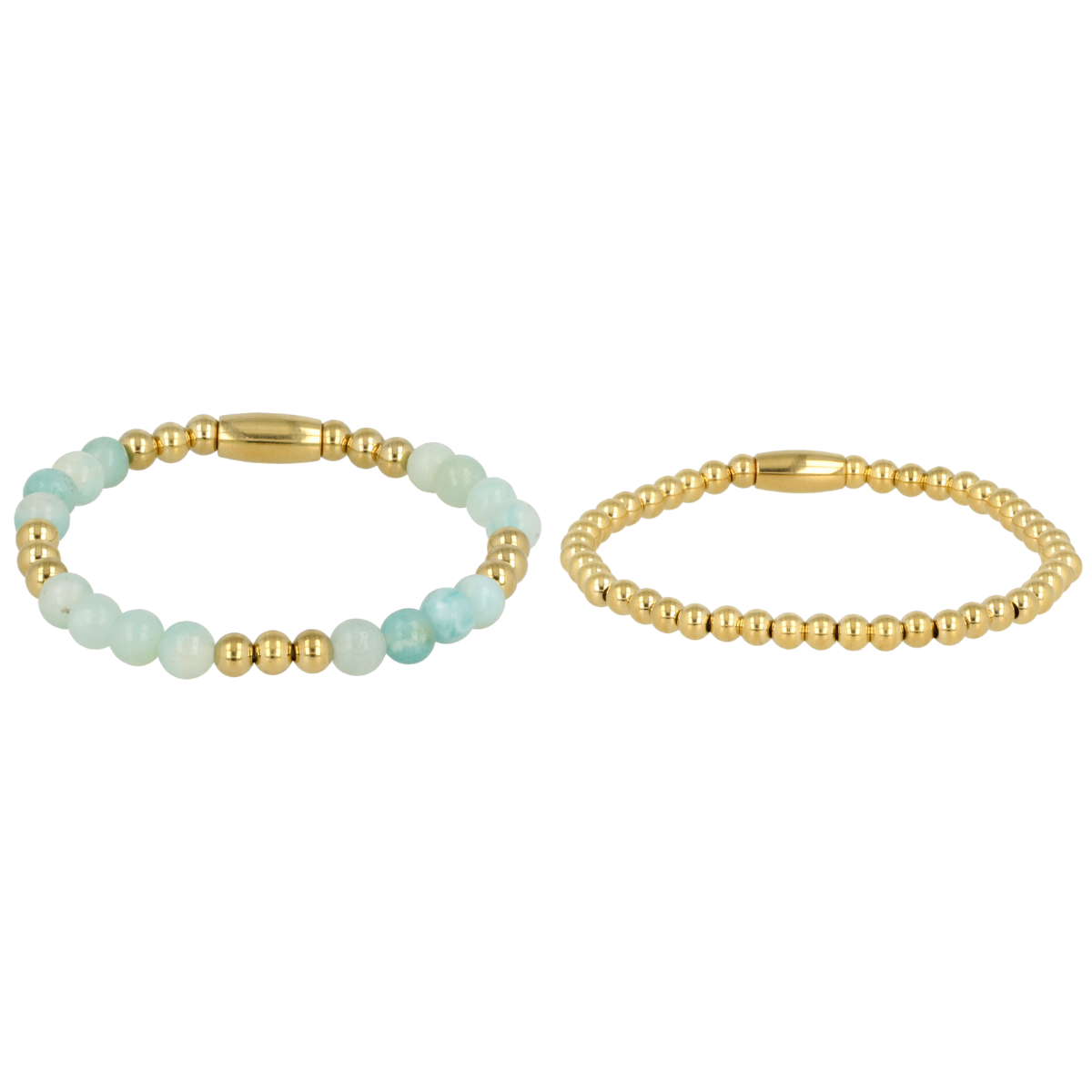 Amazonit Edelstein Armbänder Set - Schutz