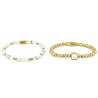 Howlite Edelsteen Armbanden Set - Kalmerend Effect