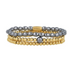 Gouden Armbanden Set met Zwarte Parel Kralen