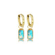 Gouden Oorringen met Blue Howlite Elegantie