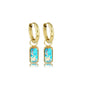 Gouden Oorringen met Blue Howlite Elegantie