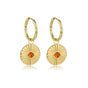 Stralende Zon Oorringen met Carnelian Steen