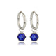 Silver Hexagon Earrings with Lapis Lazuli Splendor