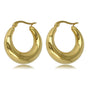 Elegant Golden Round Earring 23x7 mm
