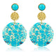 Radiant Earrings with Imperial Jasper and Moon Charm