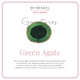 Gouden ketting met ronde Green Agate edelsteen